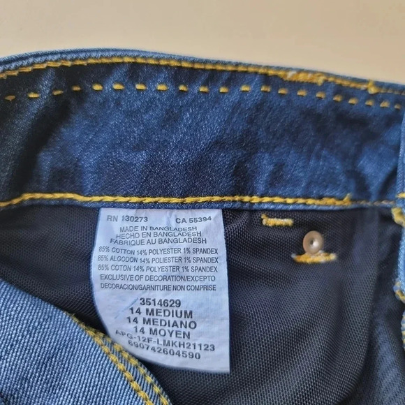 Lee Perfect Fit Just Below The Waist Jeans Women's Blue Pocket Mid Rise Sz 14 - Picture 4 of 9